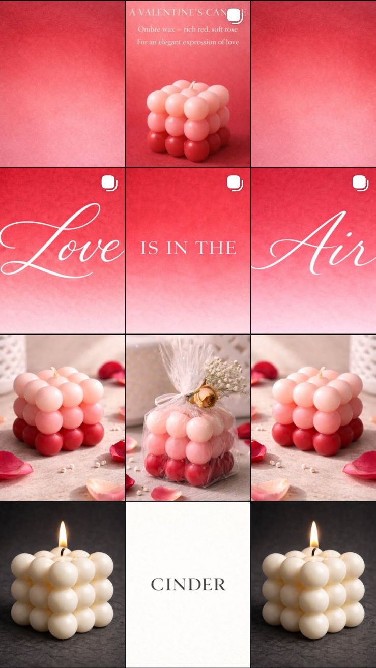 Cinder Candles Instagram Feed